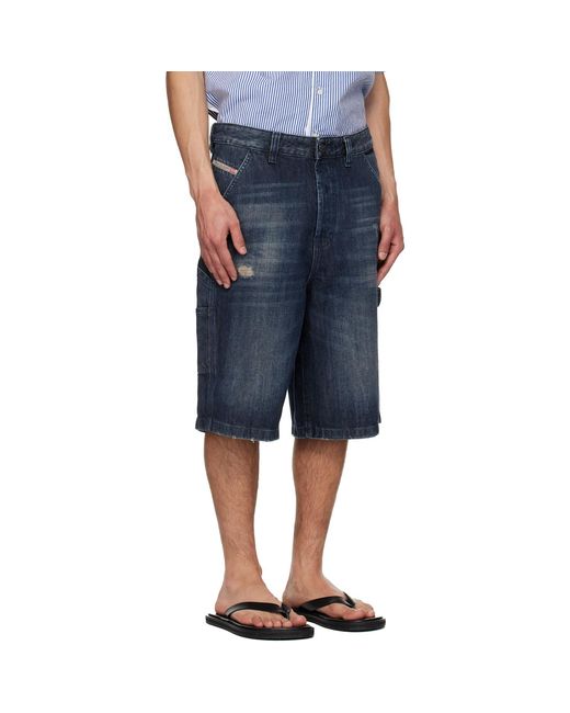 DIESEL Blue D-Livery-W-Short Denim Shorts for men