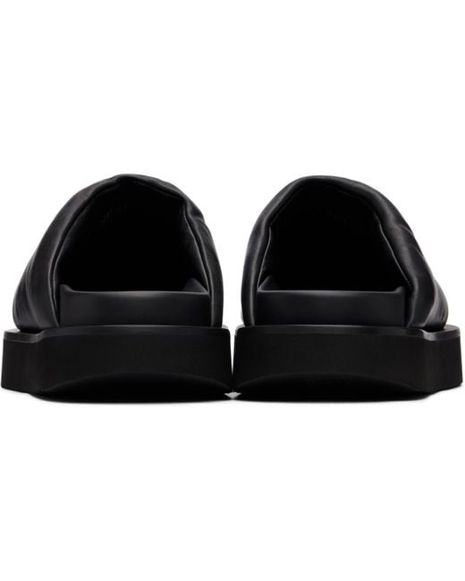 Rick Owens Black Tower Padded Platform Slides for men
