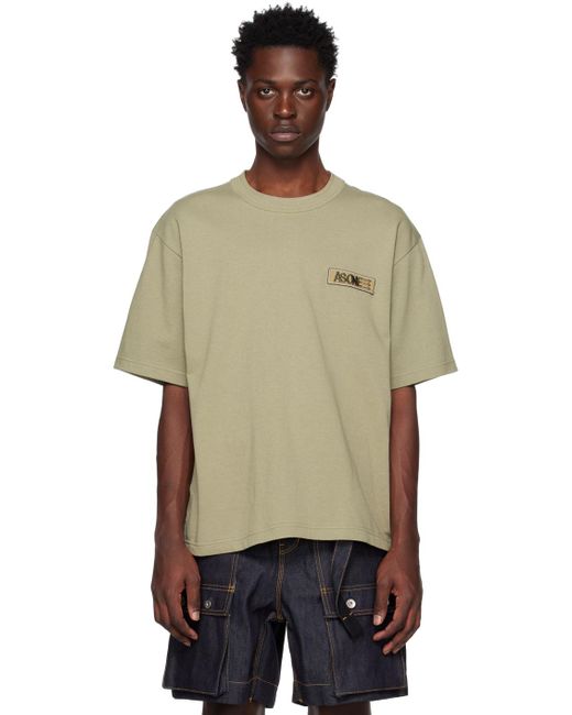 Sacai Multicolor Khaki 'as One' T-shirt for men