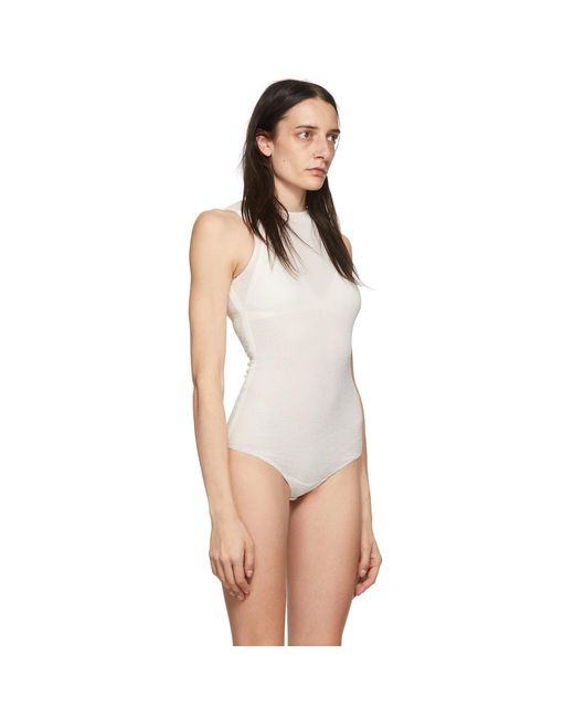 GIA STUDIOS White Polyester Bodysuit