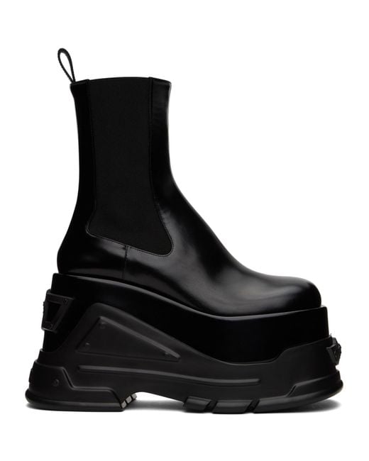 Versace Black Medusa Anthem Platform Boots