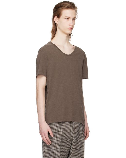 Our Legacy Brown Washed T-shirt for men