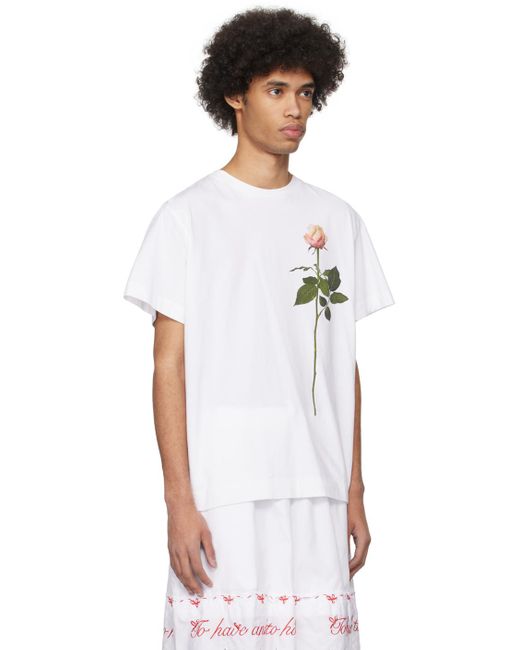 T-shirt blanc à image e Simone Rocha pour homme en coloris White