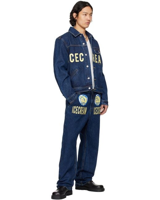 ICECREAM Blue 'Ice Cream' Cowboy Denim Jeans for men