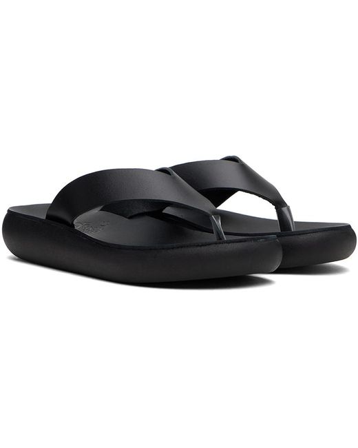 Ancient Greek Sandals Black Charys Comfort Sandals