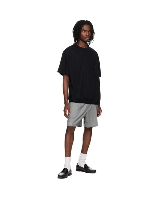 Wooyoungmi Black String T-Shirt for men