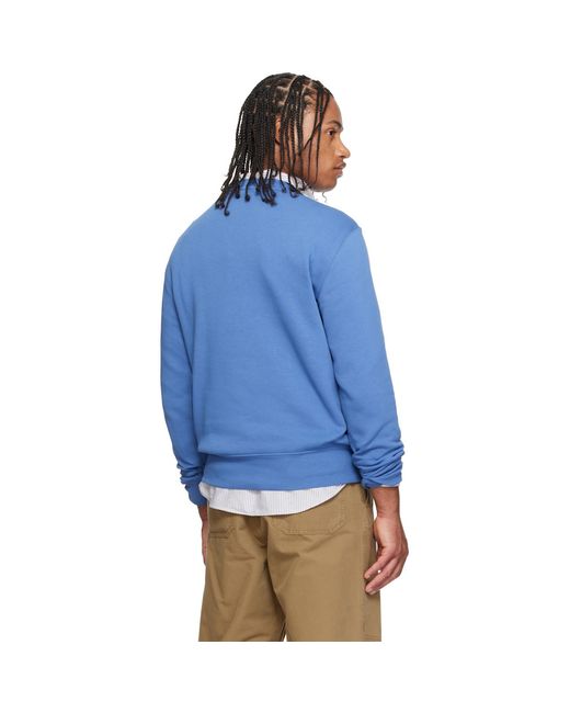 Polo Ralph Lauren Blue Polo Bear Fleece Sweatshirt for men