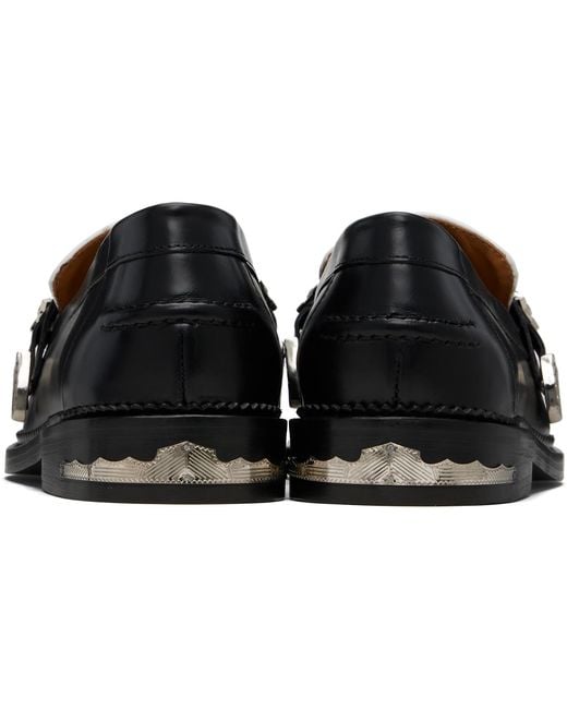 Toga Virilis Black Ssense Exclusive & Metal Loafers for men