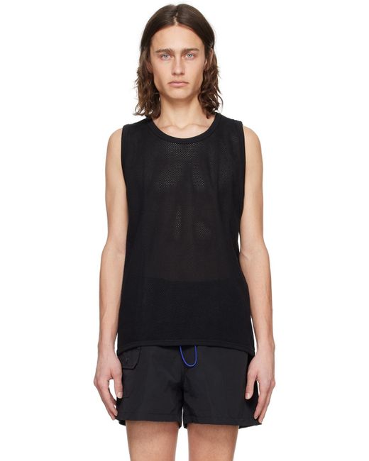 Howlin' By Morrison Black Mesh Adults Only Tank Top for men