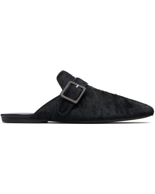 Dries Van Noten Black Hair-On Leather Loafers for men