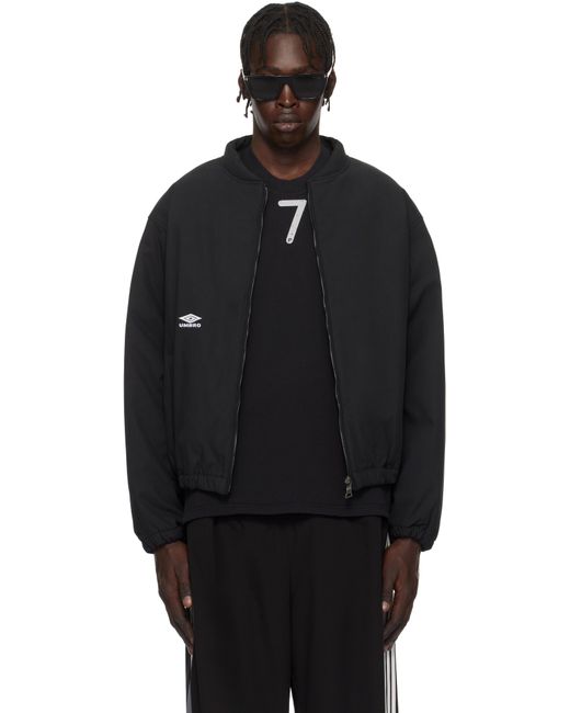 Umbro Black Padded Bomber Jacket for men