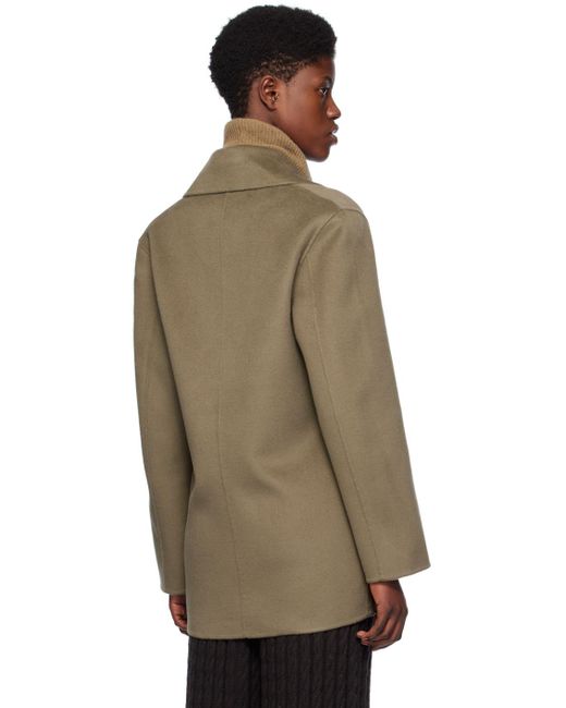 Totême  Brown Toteme Gray Double-faced Peacoat