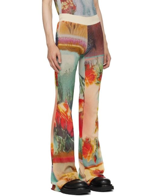 Jean Paul Gaultier Multicolor Scarf Lounge Pants for men