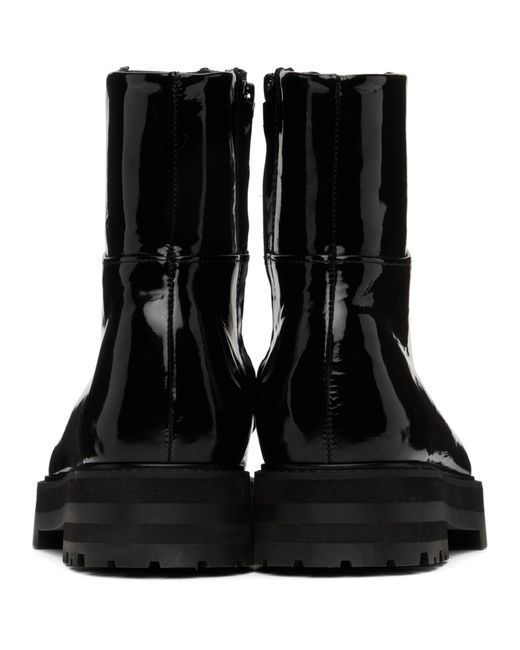 Ernest W. Baker Black Platform Zipped Boots for men