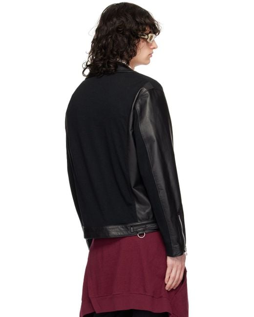 Undercover Black Uc1D4206 Leather Jacket for men
