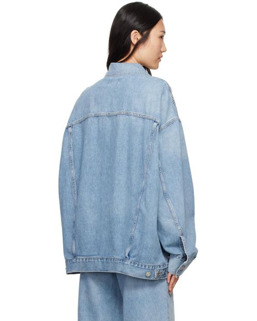 Agolde Blue Reworked Wayne Denim Jacket