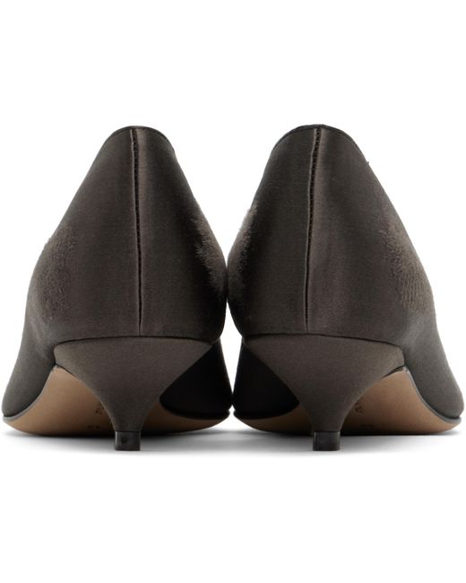 The Row Liisa Kitten Heels in Black | Lyst