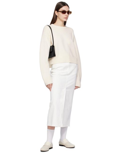 Loulou Studio White Rona Denim Maxi Skirt