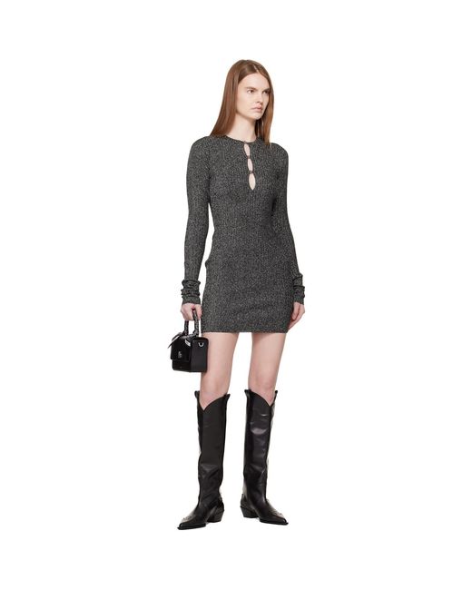 Amiri Black Ma Hardware Minidress