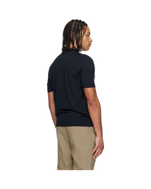 Boss Black Short-Sleeved Merino Wool T-Shirt for men