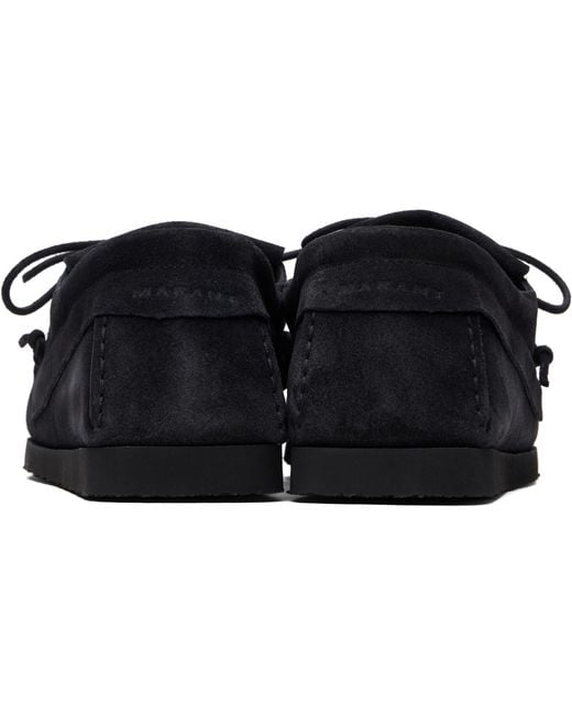 Isabel Marant Black Suede Fenlis Loafers for men