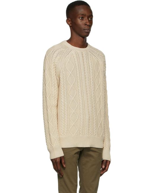 Rag \u0026 Bone Dexter Aran Knit Cotton Crew 