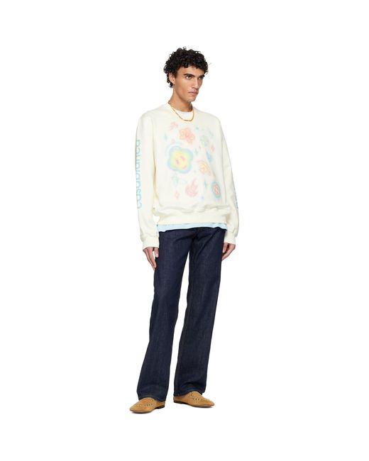 Casablanca Blue Selvedge Embroidered Laurel Jeans for men