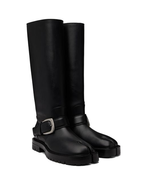 Maison Margiela Black Tabi County Knee Boots for men