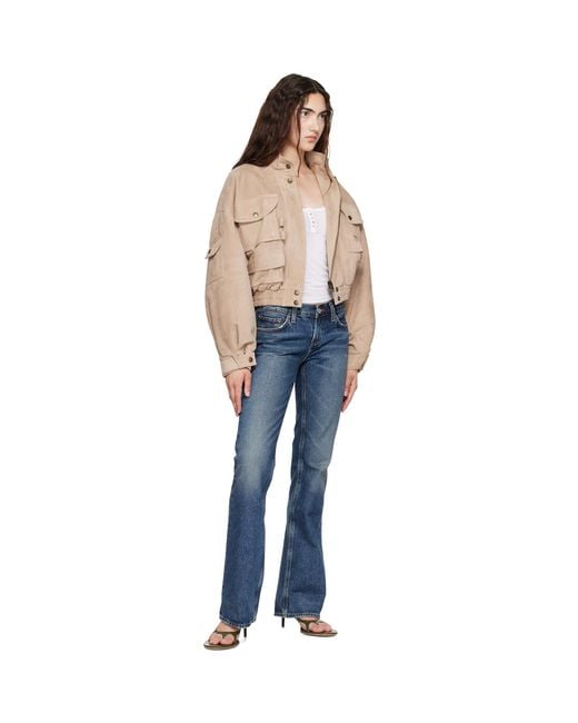 Agolde Blue Low Rise Boot Jeans