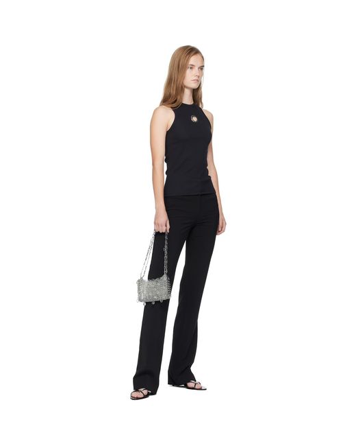 Rabanne Black Cotton Tank Top