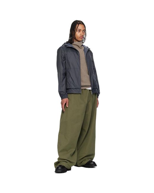 Moncler Blue Lamo Hooded Jacket for men