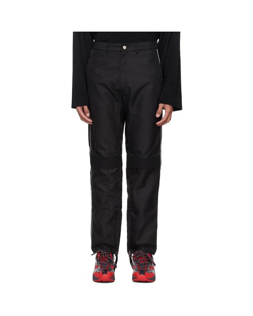 KANGHYUK Black Lock Stitched Trousers for men