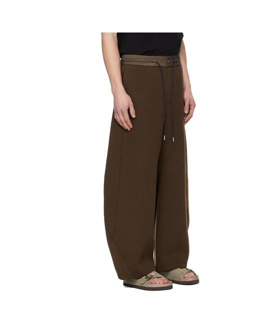 Sacai Brown Sponge Sweatpants for men
