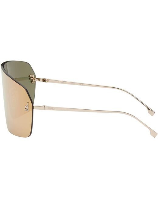 Fendi Black Gold First Crystal Sunglasses for men
