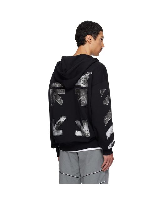 Off-White c/o Virgil Abloh Black Metal Arrow Skate Zip Hoodie for men