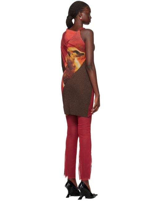 OTTOLINGER Black Red Cat Minidress