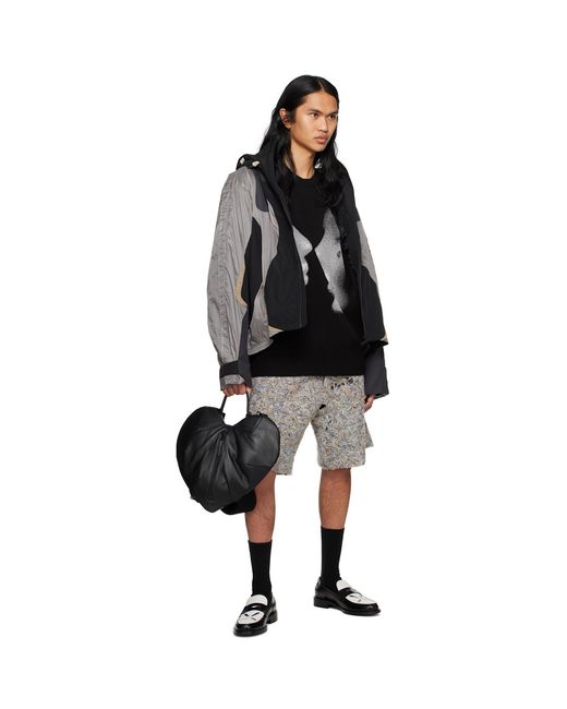 Kusikohc Black Paneled Jacket for men