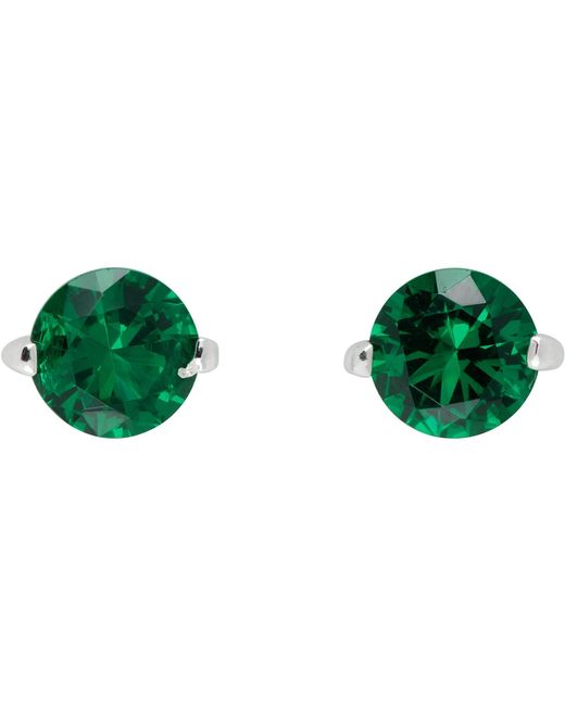 Hatton Labs Green Round Stud S Earrings for men