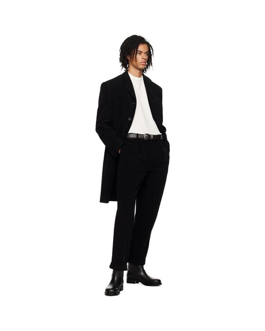 The Row Black Buffed Calfskin Ankle Boots for men