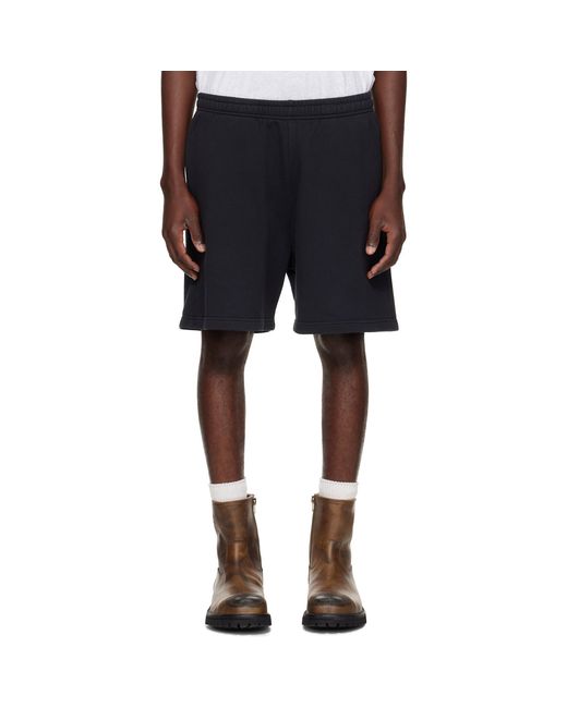 Acne Blue Fleece Shorts for men