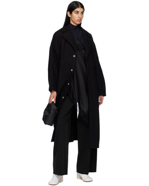 MM6 by Maison Martin Margiela Black Oversized Denim Coat for men
