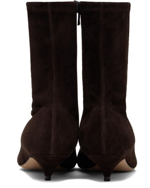 The Row Black Liisa Kitten Boots