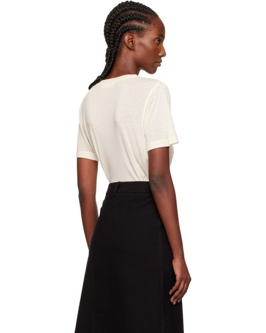 T-Shirt Camille Blanc Cassé GIA STUDIOS en coloris Black