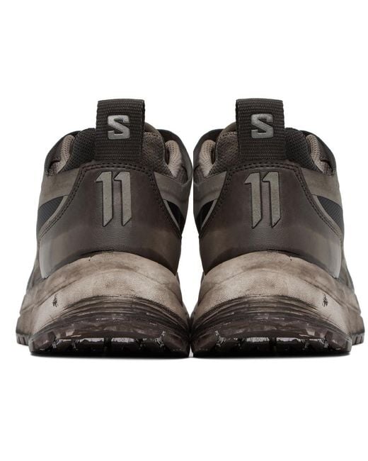 Boris Bidjan Saberi 11 Black Taupe Salomon Edition Bamba 2 Low Sneakers for men