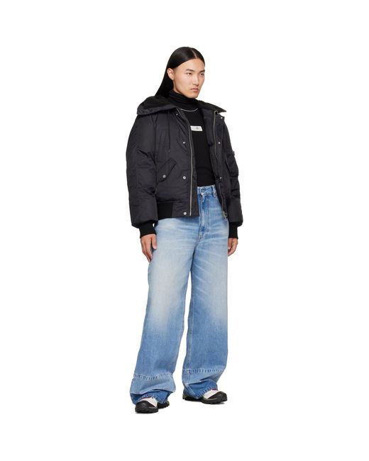 MM6 by Maison Margiela Black Sports Down Bomber Jacket for men