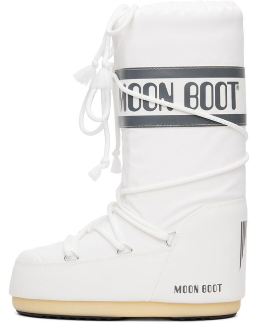 Moon Boot White Icon Nylon Boots for men