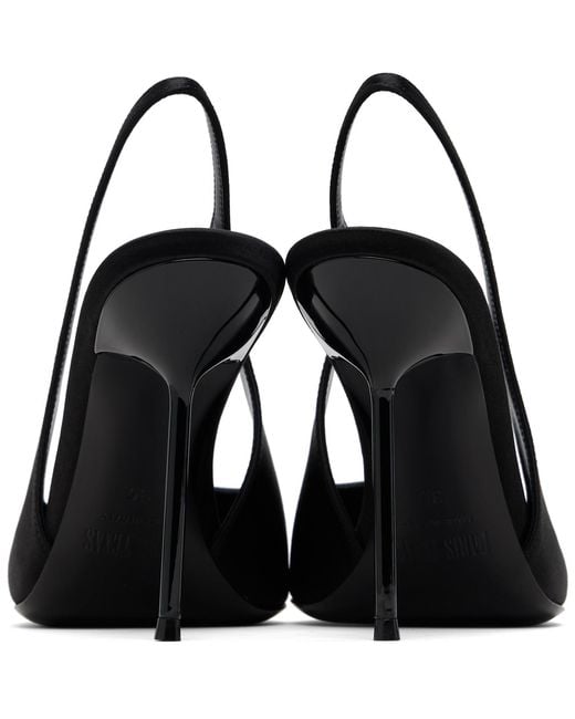 Paris Texas Black Lidia Slingback Heels