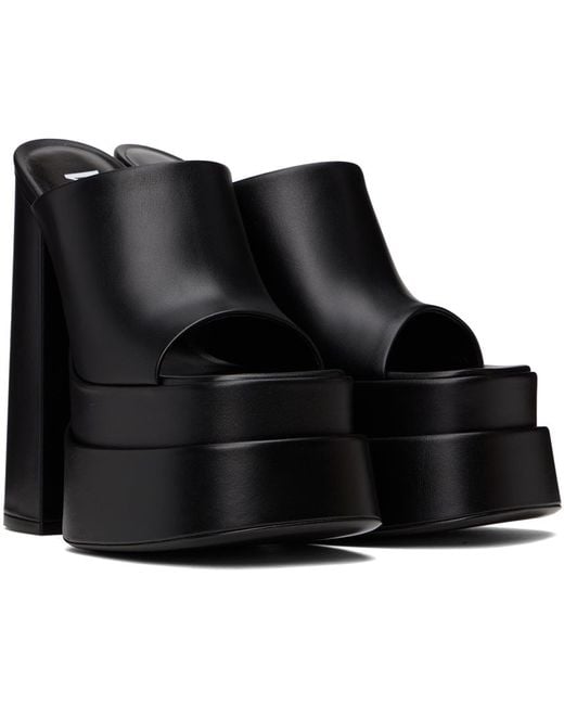 Versace Black Aevitas Platform Mules