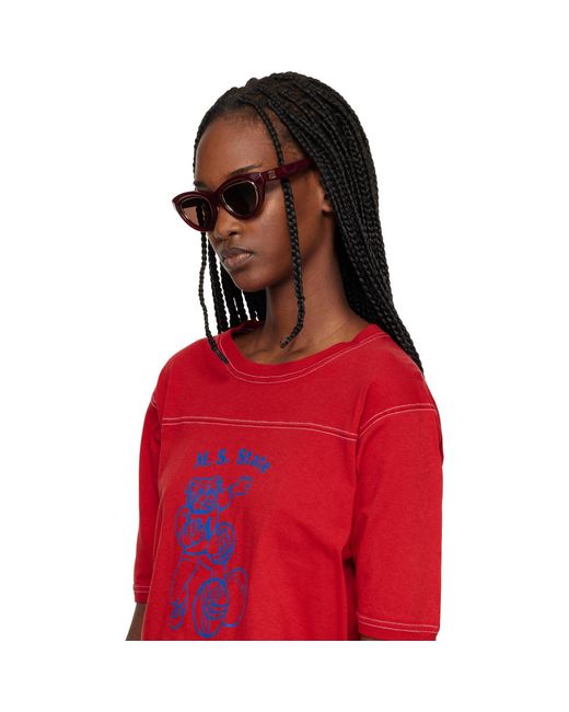 Loewe Black Mini Anagram Cateye Sunglasses