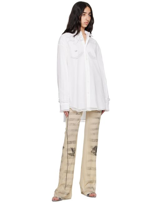 Jean Paul Gaultier ホワイト 'The Tattoo Poem' シャツ White